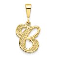 thumbnail image 1 of 10k Yellow Gold Dainty Letter C Initial Name Monogram Necklace Charm Pendant, 1 of 7