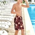 thumbnail image 6 of Cauagu African Women A Print Swim Trunks for Men,Youth Boys Swim Shorts Compression Liner Beach Shorts Boys' Swimming Shorts 7-20 Years Bathing Suit-Small, 6 of 7