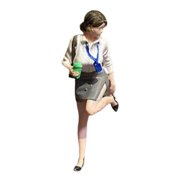 Dualoai 1/64 Girl Figurine Model Dioramas Mini Architectural Figurine for Sand Table white collar