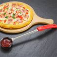 thumbnail image 3 of Cuchara para salsa de pizza de acero inoxidable, cucharón para untar pizza, cuchara para servir con mango largo, herramienta para hornear en la cocina, 2 onzas, 3 of 5
