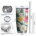thumbnail image 6 of 20 Oz Pioneer Flower Coffee Tumbler Double Wall Insulated Stainless Steel Water Bottle | Metal Reusable Thermoses Flask with Cup Cap | Leak & Sweat Proof with Anti-Dust Lid, 6 of 7