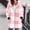 Pink, variant on Fashion Womens Warm Faux Coat Jacket Winter Zipper Solid Long Sleeve Outerwear