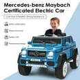 thumbnail image 6 of Gymax 12V Licensed Mercedes-Benz Kids Ride On Car RC Motorized Vehicles w/ Trunk Navy, 6 of 9