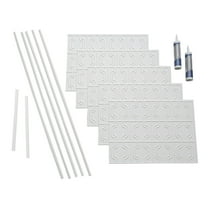 FASÄDE Chain Decorative Vinyl Backsplash 15 sq ft Kit in Matte White