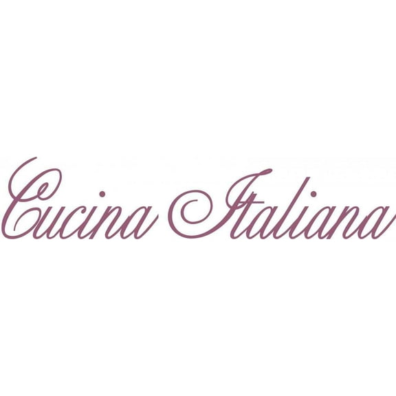 Italian Wall Quote - 'Gucina Italiana' 6"X20" - Vinyl Sticker Image Design - Peel & Stick Sticker Image Design - Vinyl Wall Decal