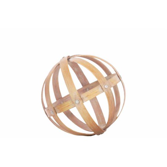 Benzara BM133203 Bamboo Orb Dyson Sphere Design - Medium - Light Brown