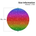 thumbnail image 2 of Yiaed Rainbow Glitter Print Leather Coasters for Drinks - Cup Coasters Coffee Table Kitchen Table Bar, Home & Office Gifts Handmade Drink Coasters-Round Shape, 2 of 6