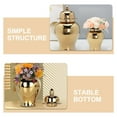 thumbnail image 5 of Worgeous Tabletop Decor Ceramic Vase Golden 1Pcs 7.7X4.5X4.5In, 5 of 10