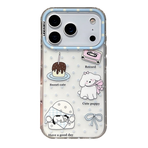 Phone Case for iPhone 17 Pro Max,Anti-drop,Scratch-resistant,Cute TPU Clear Phone Cover with Cartoon Pattern for Women Gift