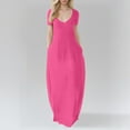 thumbnail image 2 of Women's Plus Size Maxi Dresses For Women Summer Short Sleeve Casual 2025 Long Dress S 5XL, 2 of 4