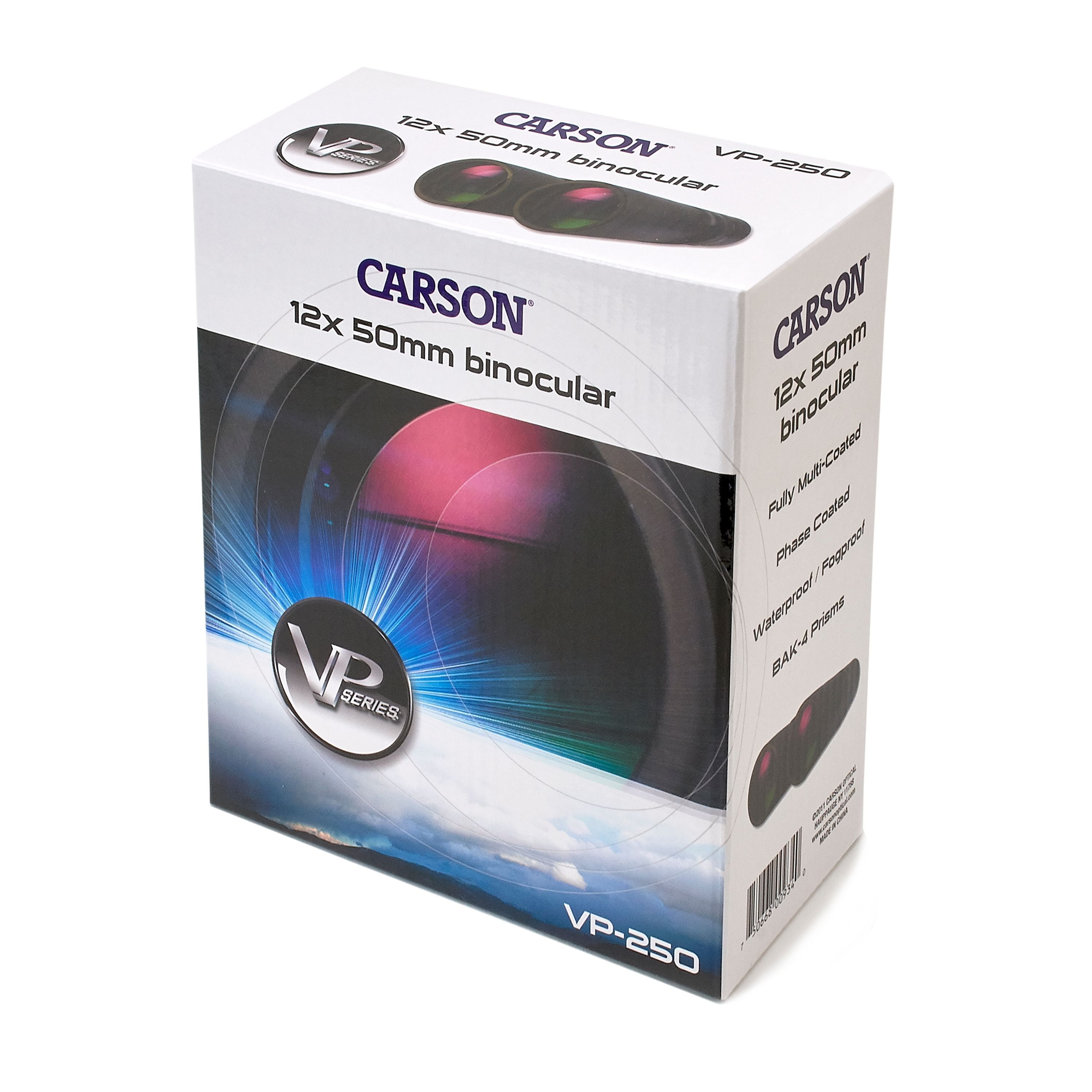 Carson VP Series 12x50mm Full Sized Waterproof High Definition Binoculars