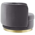 thumbnail image 3 of Modway Relish Performance Velvet Swivel Chair in Gold Gray, 3 of 7