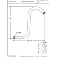 thumbnail image 5 of Westbrass R303-1-07 1/2" IPS x 10" S-Shaped Shower Arm with Flange, Satin Nickel, 5 of 6