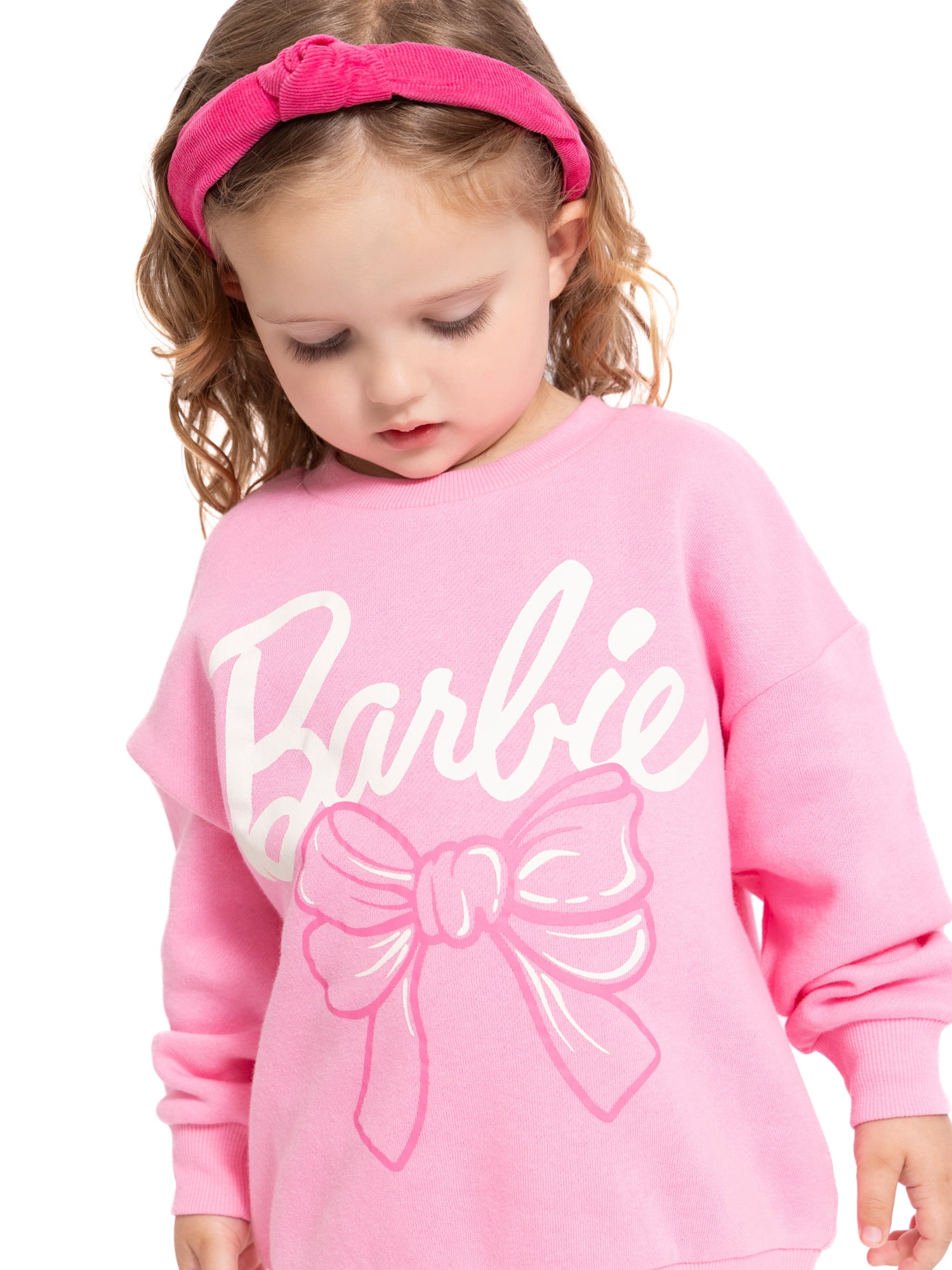 Barbie Toddler Girls Graphic Sweatshirt and Joggers Set, 2-Piece, Sizes 12M-5T