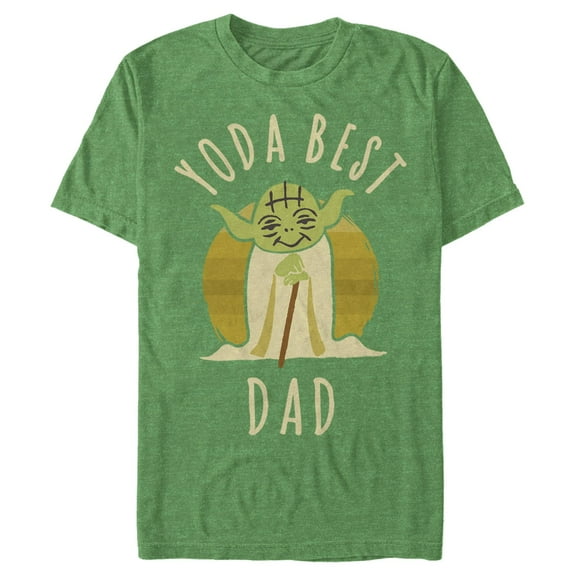 Men's Star Wars: A New Hope Yoda Best Dad Cartoon Graphic T-Shirt