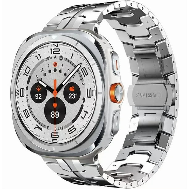 Correa de Acero Inoxidable de Lujo, Deportiva, Resistente al Agua, Compatible con Samsung Galaxy Watch Ultra 47mm