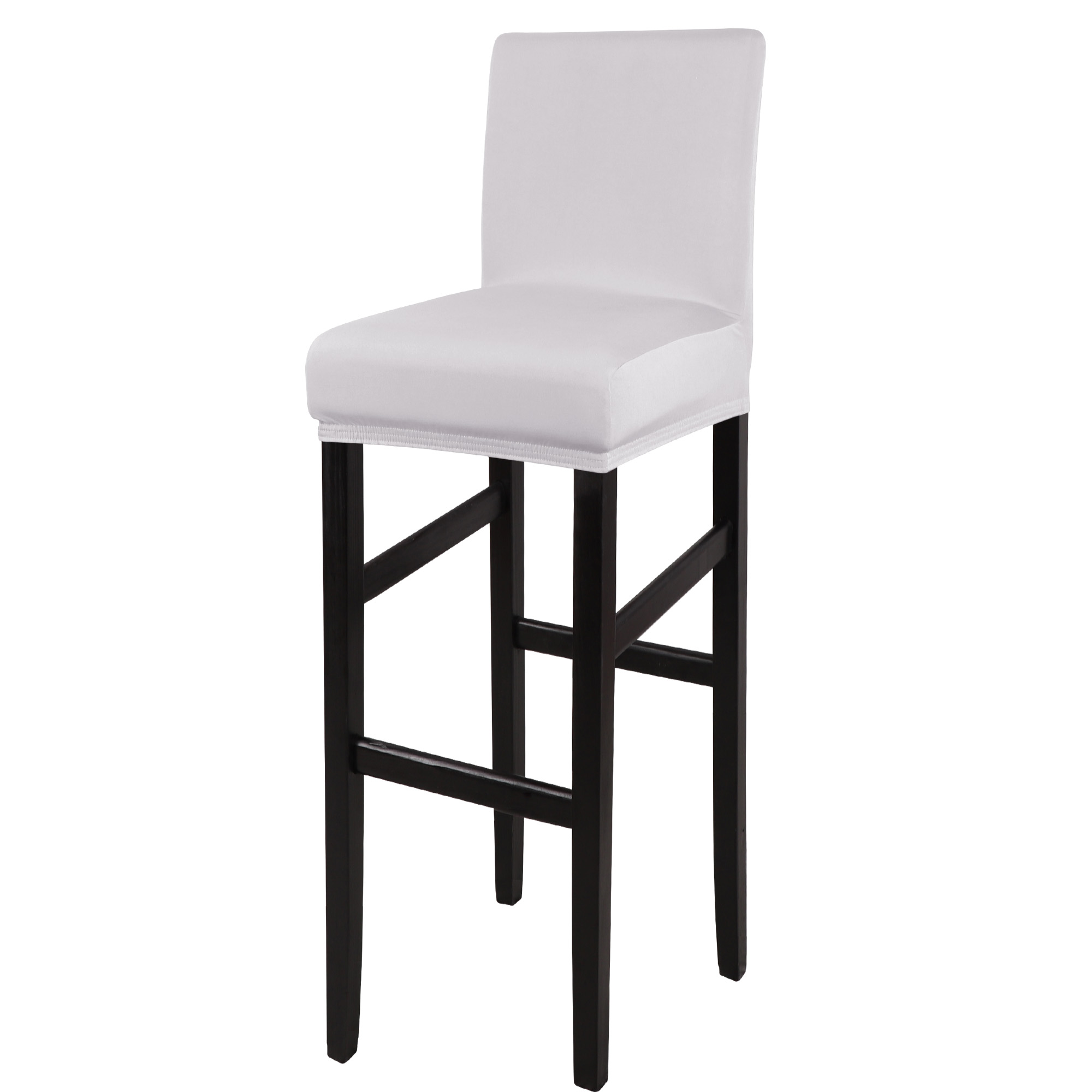 4 Housses De Tabouret De Bar En PU Imperméable - Gris, Bande Élastique, Protection Anti-Taches - Pour Salon, Cuisine, Café