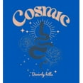 thumbnail image 2 of Cosmic Snake & Flowers Blue Adult Long Sleeve Hoodie-Large, 2 of 3