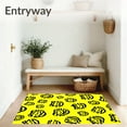 thumbnail image 3 of ODIKA 5'x7' Machine Washable Non-Slip Area Rug, Whimsical Striped Beast Animal Face High Traffic Rug, Yellow, 683492, 3 of 7