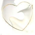 thumbnail image 2 of Extra Large Gold Heart Earrings 4 inch Heart Hoops, 2 of 2