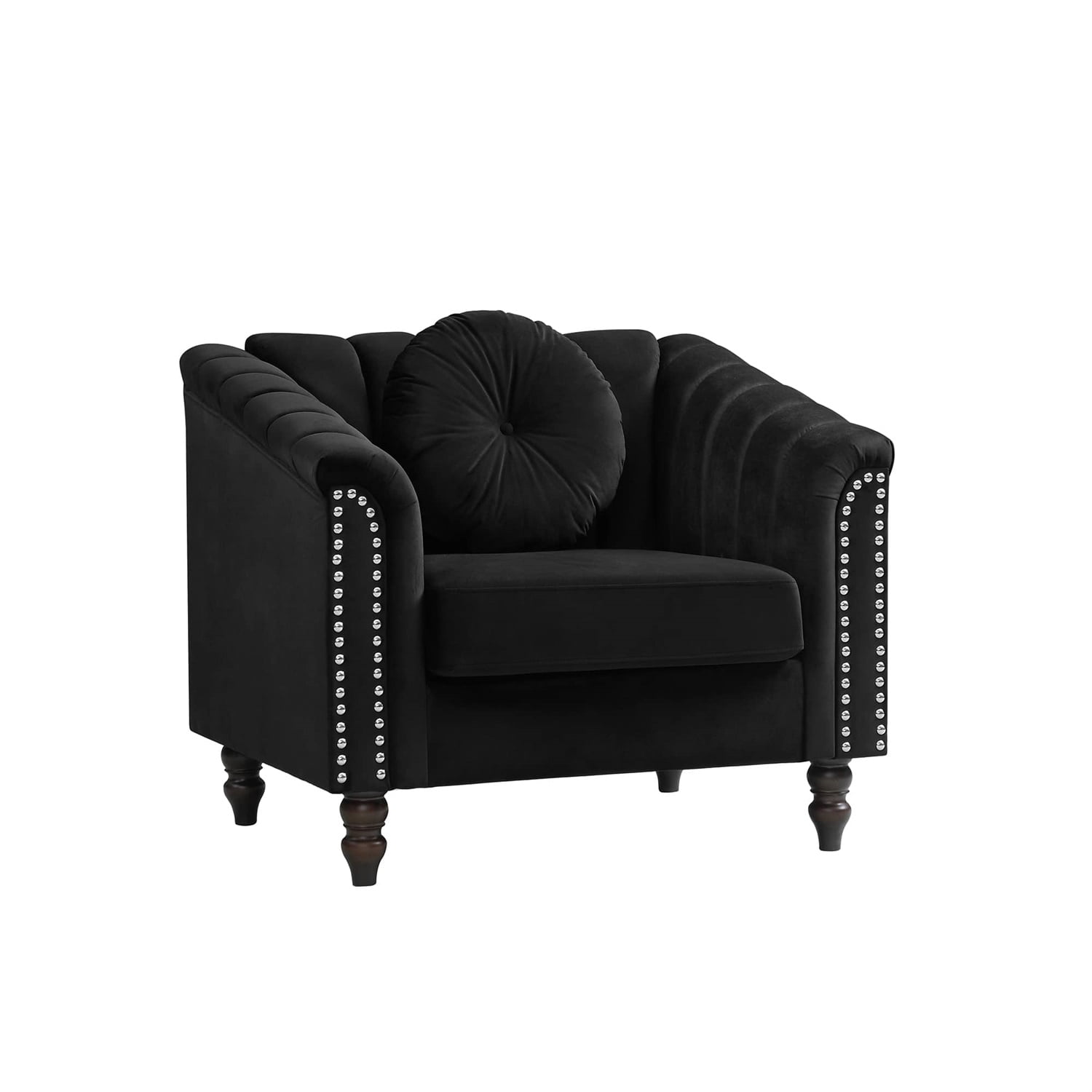 Hommoo Sofa Set,Microfiber 3-Piece Couch Living Room Sofa Set Including 3-Seater Sofa, Loveseat and Single Chair, for Apartment Furniture Set,Black