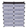 thumbnail image 1 of Patiojoy Armoire à Chaussures Cubique à 12 Tablettes en PP Armoire Portable Rangement Garde-Robe Organisateur, 1 of 8