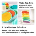 thumbnail image 3 of Silicone Cake Pan - Astarexin Rainbow Cake Pans 6 Inch Round Silicone Baking Pan Layer Cake Pan Set for Rainbow Cake Resin, 3 of 3