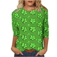 thumbnail image 2 of Novelty T-Shirt for Women Tie Dye Radial Pattern Crewneck 3/4 Sleeve Loose Fit Casual Everyday Clothes Soft Stretch Fashion Graphic Top, 2 of 6