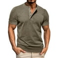 thumbnail image 1 of T-Shirts Male Spring Short Sleeve Solid Color Letter Stripe Stitching Short Sleeve Top Tee Shirts Men Green L, 1 of 4