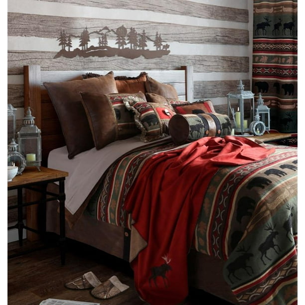 Carstens Backwoods Rustic Cabin Comforter Set, Queen