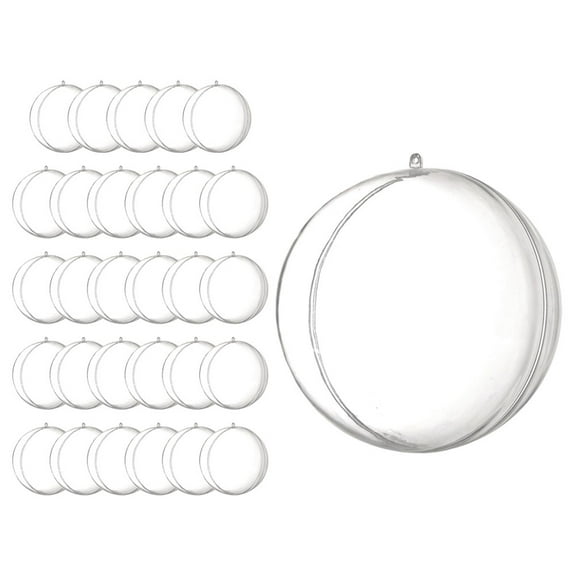 BESTOYARD 30pcs Mini Fillable Ornaments Transparent Ball PS Floatable Hanging Ornaments for Aquarium Decorations