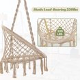 thumbnail image 6 of Royard Oaktree Macrame Swing Chair with Metal Stand, Indoor/Outdoor Hammock Chair Cotton Rope Hanging Chair, Boho Swing Chair for Bedroom, Living Room, Patio, Balcony, Garden, 6 of 7