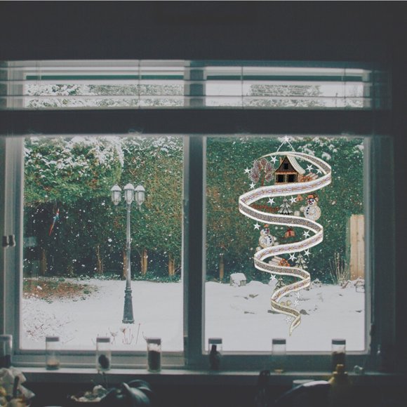 Window Hanging Snowman Garland