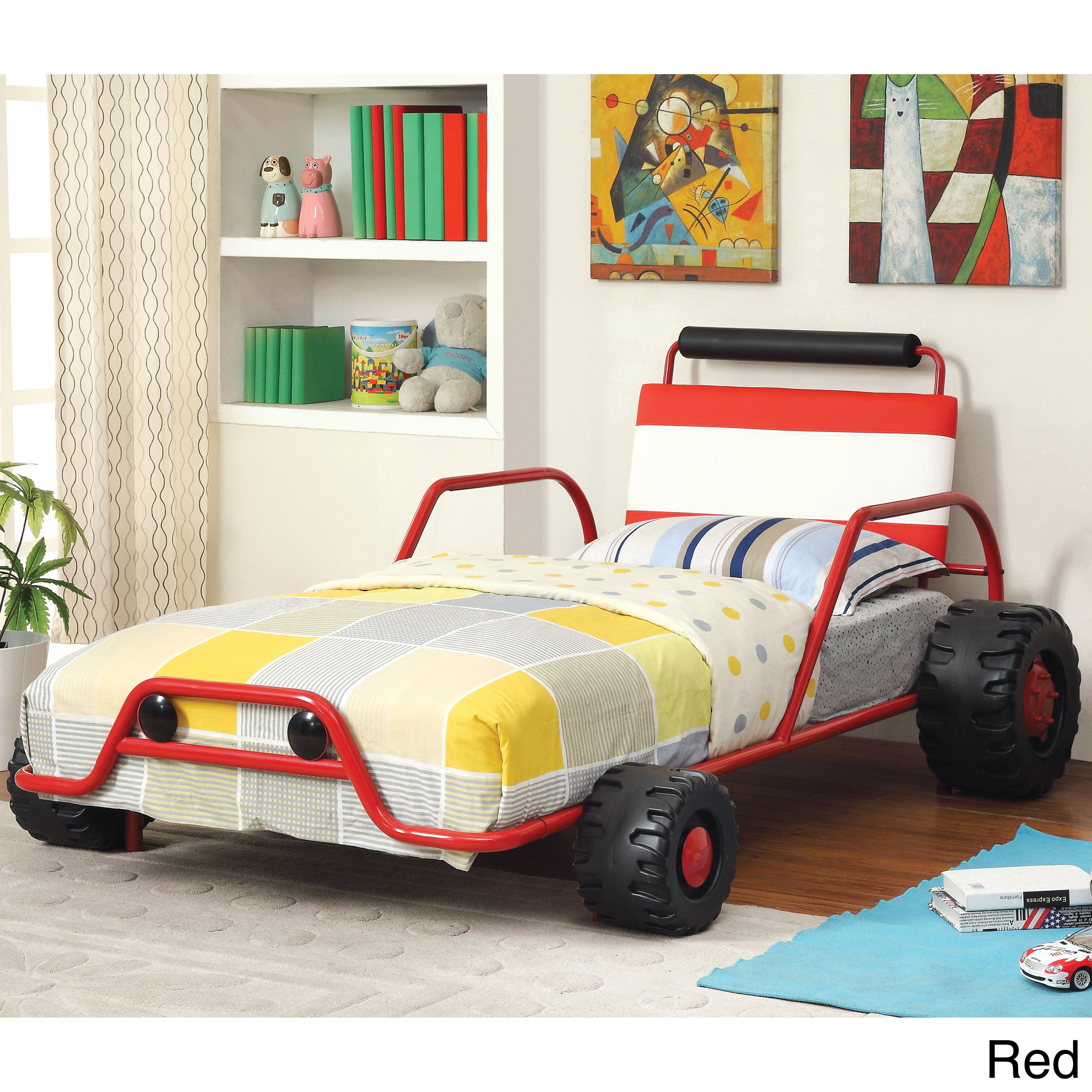 Furniture Of America Laid Back Racer Metal Youth Twin Bed Com