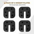 thumbnail image 3 of EAGLE PEAK Canopy Weight Plates 4-Set for Pop up Canopy, Tent, Gazebo, Umbrellas, Tent Weights for Legs, 20 lbs, Black, 3 of 6