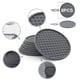 thumbnail image 3 of Un juego de posavasos de silicona gris de 8 piezas para proteger la superficie de posavasos de madera, vidrio o mármol., 3 of 6