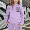 thumbnail image 4 of Kiijoy Toddler Girls Sweatsuit Letter Print Casual Hoodie and Jogger Pants Outfits, 4 of 4