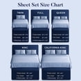 thumbnail image 5 of Dan River Bed Sheet Set Cal King 4 Piece Aqua Breathable Soft Cotton Jersey Sheets with Deep Pockets, Unisex, 5 of 11