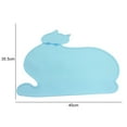 thumbnail image 4 of Pet Placemat Silicone Cat Shape Creative Washable Cat Food Mat Cat Food Pad, 4 of 10
