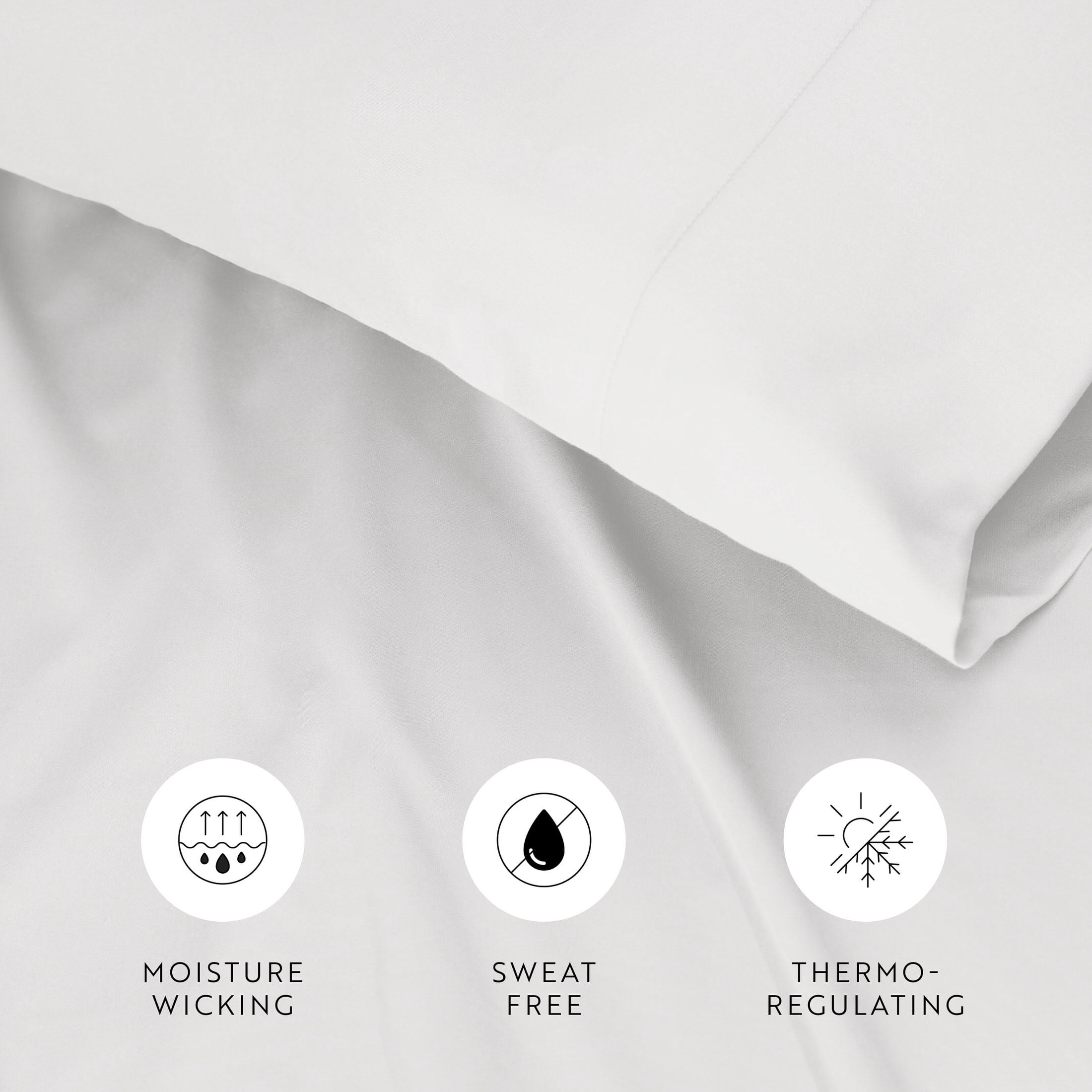 Noble Linens Rayon from Bamboo 4 Piece Luxury Bed Sheet Set, White, Queen