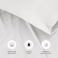 thumbnail image 5 of Noble Linens Rayon from Bamboo 4 Piece Luxury Bed Sheet Set, White, Twin, 5 of 11
