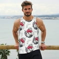 thumbnail image 6 of Susaid Cute Poodle Dog Print Men's Sleeveless Workout Running Tank Top Dry Fit Athletic Gym Sports Swim Beach Muscle Bodybuilding Shirts-Medium, 6 of 7