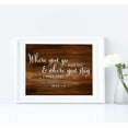 thumbnail image 3 of Ruth 1 16 - Where You Go I Will Go Biblical Quotes Rustic Wood Wedding Signs, 3 of 8