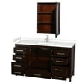 thumbnail image 7 of Wyndham Collection WCS141460SLGWCUNSMED Sheffield 60" Free Standing Single Basin Vanity, 7 of 7