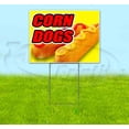 thumbnail image 1 of Corn Dogs (18" x 24") Yard Sign, Includes Metal Step Stake, 1 of 6