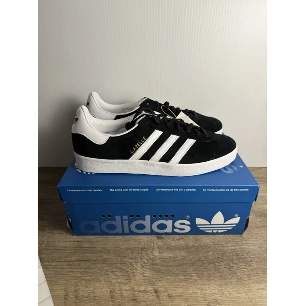 Adi-das Gazelle 85 Semi Court Black White Suede Shoes FZ5594 Men's Size 10
