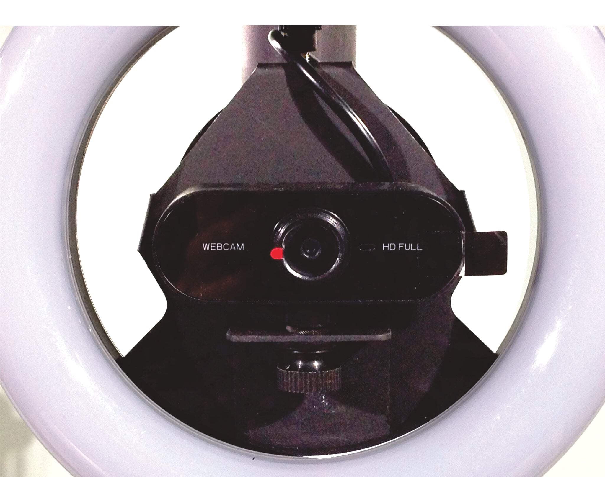 ALLCAST 6" Ring Light and HD Webcam with Adjustable Arm Pole Clamp