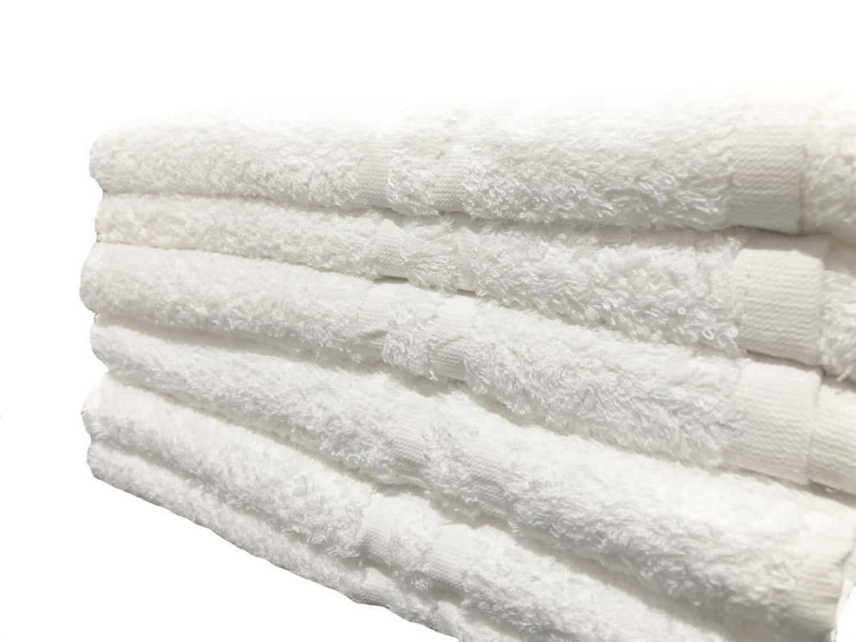 Economy Bath Towels 24X48 8 lb 100% Terry Cotton Wholesale- Cam Border - Sold As Compressed Bale. Case of 12