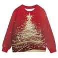 thumbnail image 5 of Zanarzt Garçons Filles Chandail de Noël Laid Chandail pour Filles Automne et Hiver Manches Longues Haut de Noël Col Rond Chandail pour Enfants Rouge, 7-8 Ans, 5 of 5