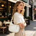 thumbnail image 6 of Lenkho Star‑Patterned Crescent Crossbody Shoulder Bag for Women, Lightweight Casual Hobo Sling Purse with Adjustable Strap, Multi‑Pocket Daily Handbag for Shopping, Travel & Daily Use, 6 of 6